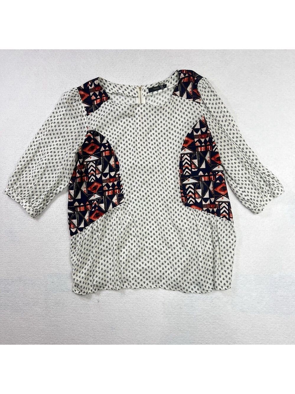 THML Anthropologie Puff Sleeve Top Women’s Large Boho Aztec